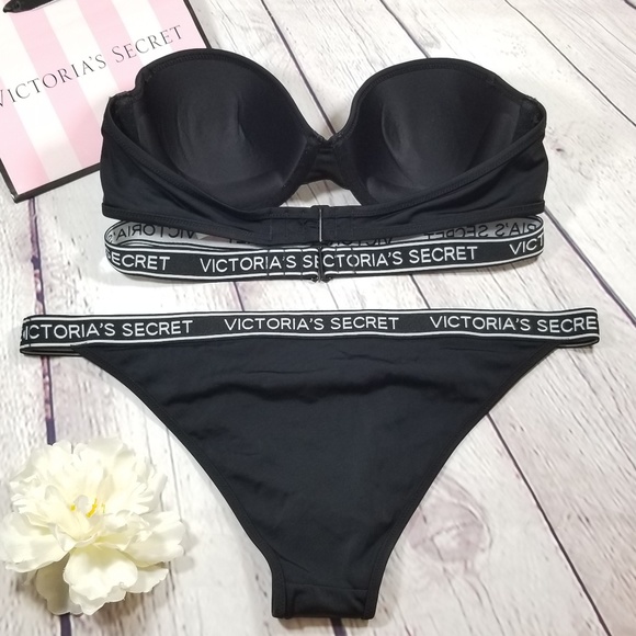 Victorias Secret 32B/Small Logo Bikini Set - Picture 2 of 2